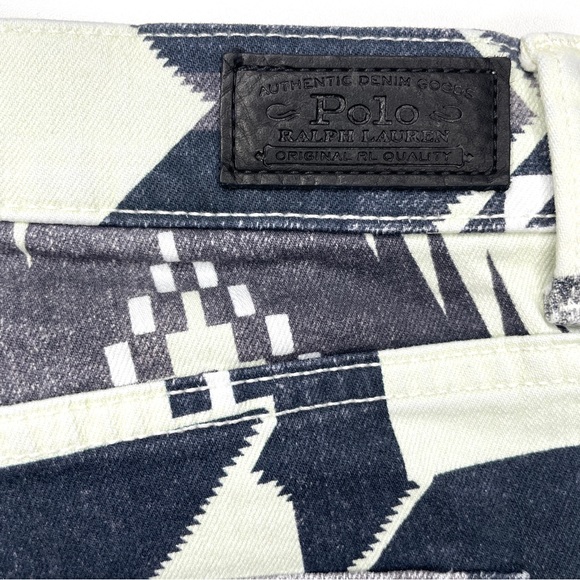 Polo Ralph Lauren Tompkins Skinny Aztec Navajo Print Jeans 31 - Picture 9 of 12